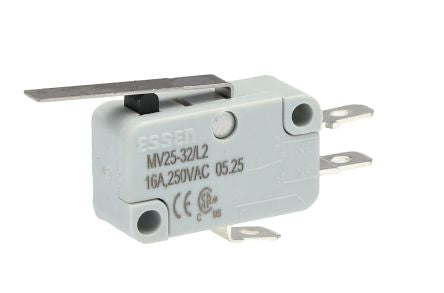 RS PRO Long Lever Micro Switch, Screw, Solder, Quick Connect Terminal, 16A, Solder, IP40 [0]; 241-240