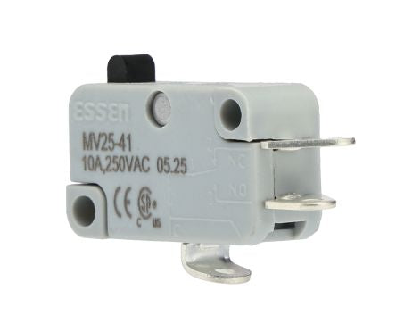 RS PRO Plunger Micro Switch, Screw, Solder, Quick Connect Terminal, 16A, Solder, IP40 [0]; 241-243