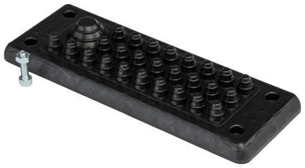 Phoenix Contact MH Series PP, TPE Cable Gland Plate for Use with B24 Heavy-Duty Connectors, 154 x 56 x 18.5mm [1424583]; 269-176