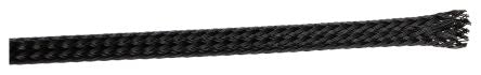 RS PRO Expandable Braided Polyester Black Cable Sleeve, 4mm Diameter [0]; 330-873