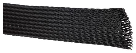 RS PRO Expandable Braided Polyester Black Cable Sleeve, 20mm Diameter [0]; 330-880