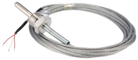 RS PRO PT100 Temperature Sensor, 8mm Dia, 50mm Long, 3 Wire, Probe, 400°C Max [0]; 350-402