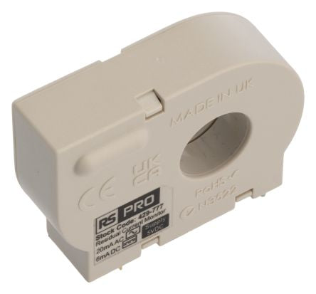 RS PRO Residual Current Transformer, 32A Input, 4.5mm Bore, 5V dc [0]; 429-777