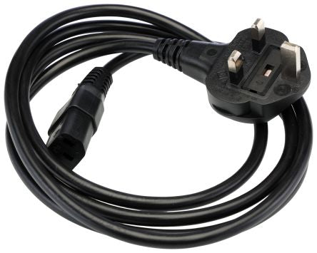 RS PRO Straight IEC C13 Socket to Straight Plug Power Cord, 1.8m [0]; 558-943