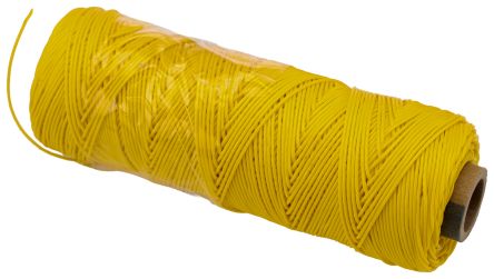RS PRO Lacing Cord Yellow Nylon Core, PVC Coated 1 mm x 500m [0]; 665-320