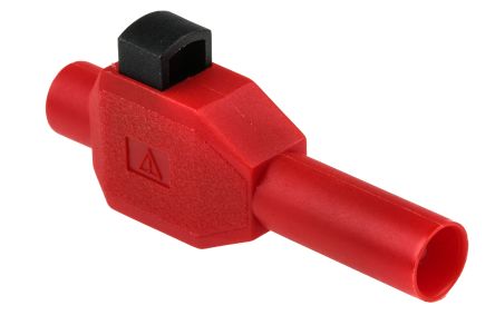Staubli Red Male Banana Plug, 4 mm Connector, Clamp Termination, 10A, 600V, Nickel Plating [22.3007-22]; 102-9068