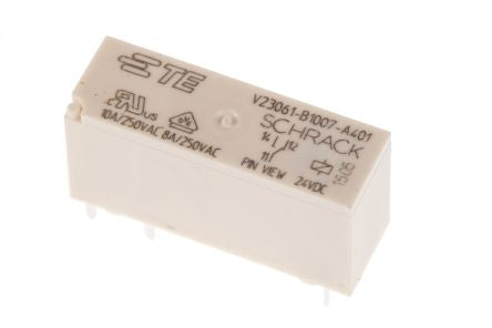 TE Connectivity PCB Mount Non-Latching Relay, 24V dc Coil, SPDT [V23061B1007A401]; 172-1629