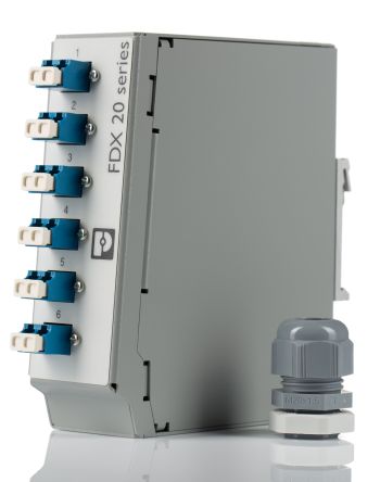 Phoenix Contact 6 Port LC Single Mode Duplex Fibre Optic Patch Panel With 2 Ports Populated [1019711]; 175-1798