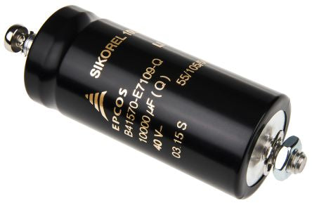 EPCOS 10000μF Electrolytic Aluminium Electrolytic Capacitor 40V dc, Chassis Mount - B41570E7109Q [B41570E7109Q]; 190-9021