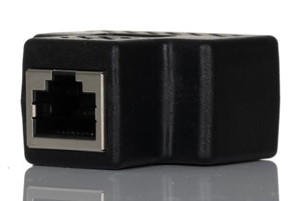 RS PRO 2-Port RJ45 Female Splitter Adapter, Shielded [0]; 206-7201