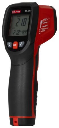 RS PRO RS-833 Infrared Thermometer, -50°C Min, +650°C Max, ±1 °C Accuracy, °C and °F Measurements [0]; 206-8741