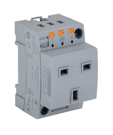 Phoenix Contact Poland Mains Sockets, 13A Grey, DIN Rail Mount Polyamide, 250 V [0804063]; 207-3031
