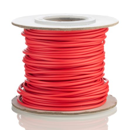 RS PRO Red 1.3mm² Hook Up Wire, 16 AWG, 26/0.25mm, 305m, MPPE Insulation [0]; 208-1076