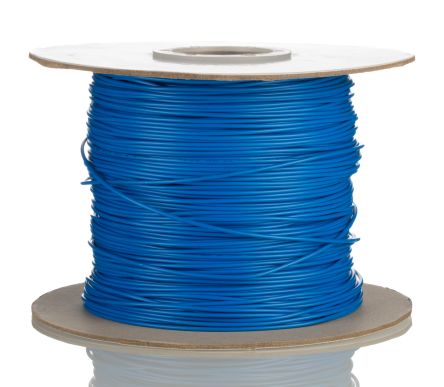 RS PRO Blue 0.81mm² Hook Up Wire, 18 AWG, 16/0.25 mm, 305m, PVC Insulation [0]; 208-1106