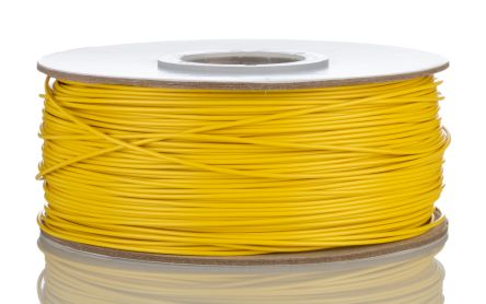 RS PRO Yellow 0.51mm² Hook Up Wire, 20 AWG, 10/0.25mm, 305m, PVC Insulation [0]; 208-1117