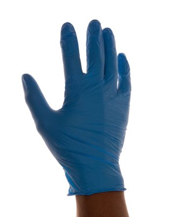 Unigloves Unicare Blue Powder-Free Nitrile Disposable Gloves, Size 10, XL, 100 per Pack [GS0035]; 208-5528
