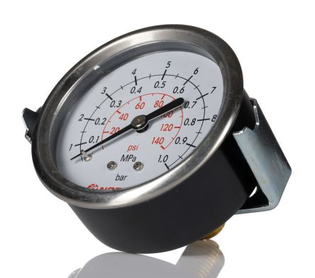 Norgren G 1/4 Analogue Pressure Gauge 10bar Back Entry 63mm Outside Diameter [18-015-852]; 218-0140