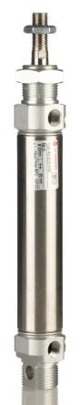Norgren Pneumatic Roundline Cylinder - 26mm Bore, 80mm Stroke, RM/8026/M Series, Double Acting [RM/8026/M/80]; 218-0298