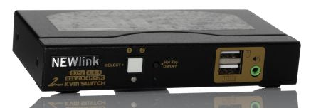 RS PRO 2 Port Dual Monitor USB HDMI KVM Switch [0]; 220-6491