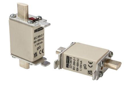 RS PRO 25A NH Fuse, NH000, 415V ac [0]; 221-3672