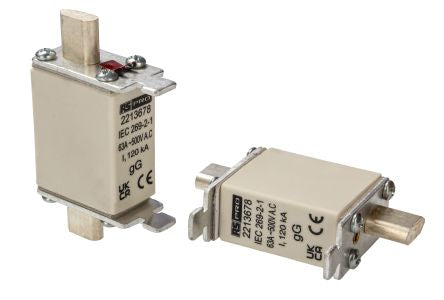 RS PRO 63A NH Fuse, NH000, 415V ac [0]; 221-3678