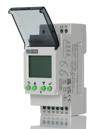 RS PRO Voltage Monitoring Relay, 3 Phase, DPDT, DIN Rail [0]; 223-7789