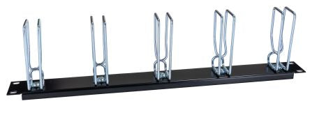 Rittal Steel Cable Management Panel for Use with Horizontal Management of the Patch Cables, 5 Rings [7257005]; 226-0364