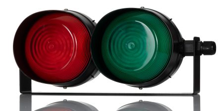 RS PRO Green, Red Traffic Light LED Beacon, 2 Lights, 20 → 30 V [0]; 228-8638