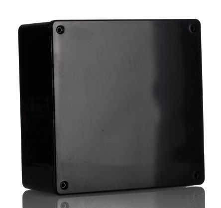 Hammond 1591 Series Black ABS Enclosure, IP54, Black Lid, 119 x 119 x 56mm [1591USBK]; 229-1656