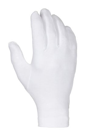 Liscombe White Cotton Gloves, Size 7, Lightweight Cotton Coating [640S]; 230-0540