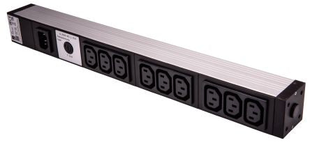 Rittal IEC C13 Power Distribution Unit, 2m Cable, 10A, 250 V, Fused [7240201]; 230-4964