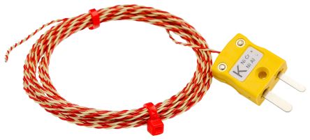 RS PRO Type K Exposed Junction Thermocouple 3m Length, 1/0.3mm Diameter, -75°C → +250°C [0]; 231-8475