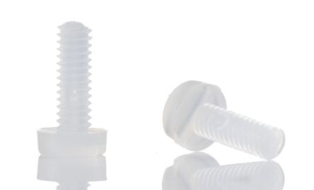 RS PRO Slot M2  Cheese Head Nylon Machine Screw DIN 84 x 6.0mm [0]; 232-6909