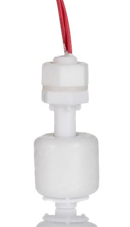 RS PRO Vertical Mounting Polypropylene Float Switch, Float, 350mm Cable, NO, 200V ac Max, 200V dc Max [0]; 234-8840