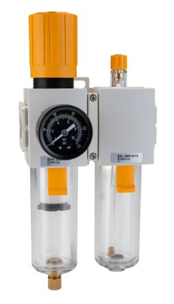 RS PRO G 1/2 Filter Regulator Lubricator, Manual Drain, 40μ Filtration Size [0]; 235-1093