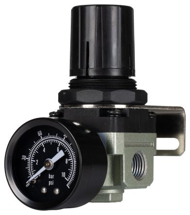 RS PRO G 1/4 Pneumatic Regulator - 0.3bar to 10bar, 15bar max. input [0]; 235-1139