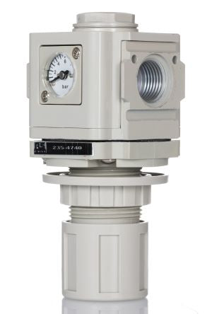 RS PRO G 1/2 Pneumatic Regulator - 0.5bar to 8.5bar, 1/2in, 10bar max. input [0]; 235-4740
