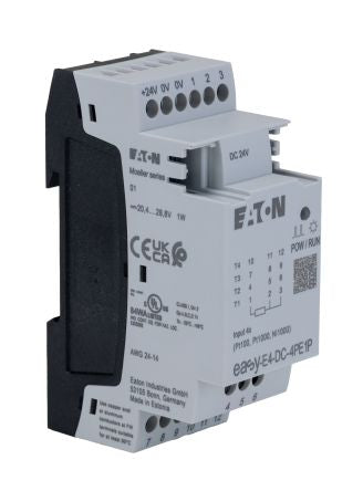 Eaton EasyE4 Series Control Relay, 0 V Supply, Relay Output, 4-Input, Analog Input [197517 EASY-E4-DC-4PE1P]; 235-4825
