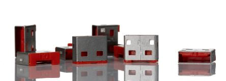 RS PRO Straight, Plug-In Mount, Plug Type A USB Port Blockers [0]; 235-5197