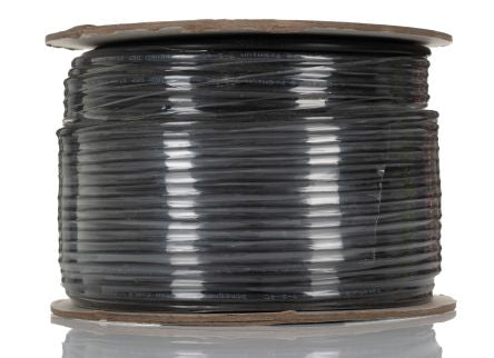 RS PRO Multicore Industrial Cable, 4 Cores, 0.22 mm², DEF STAN, Screened, 100m, Black PVC Sheath [0]; 236-9262