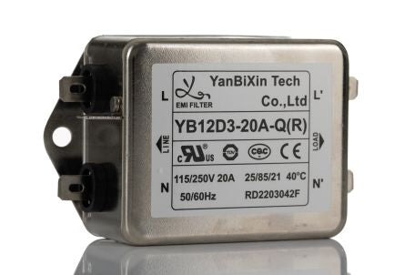 RS PRO 20A 250 V ac, Chassis Mount EMI Filter, Single Phase [0]; 237-8687