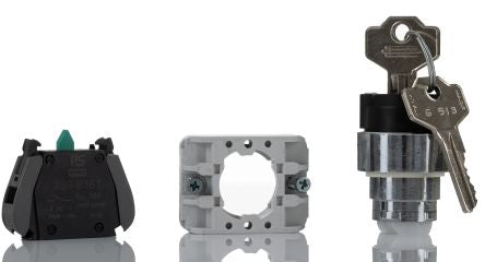 RS PRO Key Selector Switch - (1NO) 22.5mm Cutout Diameter 2 Positions [0]; 238-3956