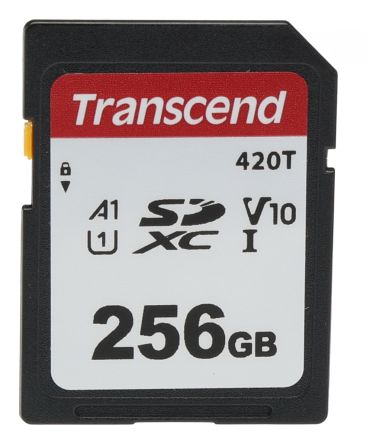 Transcend 256 GB SDXC SD Card, A1, U1, V10 [TS256GSDC420T]; 240-5499