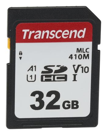 Transcend 32 GB SDHC SD Card, A1, U1, V10 [TS32GSDC410M]; 240-5528