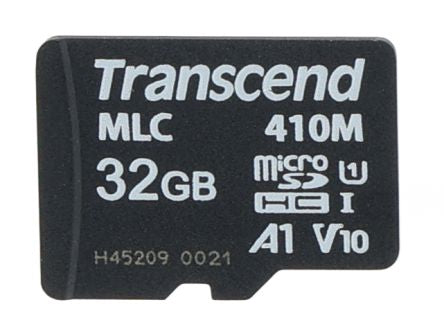 Transcend 32 GB MicroSDHC Micro SD Card, A1, U1, V10 [TS32GUSD410M]; 240-5531