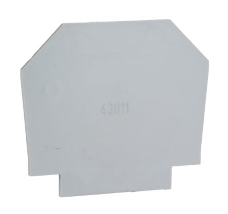 RS PRO End Plate for Use with Feed Through Terminal Block [0]; 242-0464