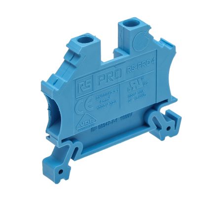 RS PRO Blue, Single-Level, Cage Clamp Termination [0]; 242-0488