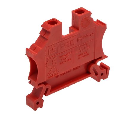 RS PRO Red, Single-Level, Cage Clamp Termination [0]; 242-0493
