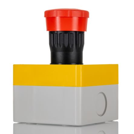 RS PRO Twist Release Emergency Stop Push Button, Surface Mount, 1NC, IP65 [0]; 242-0842