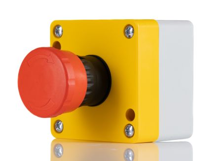 RS PRO Twist Release Emergency Stop Push Button, Surface Mount, 2NC, IP65 [0]; 242-0845